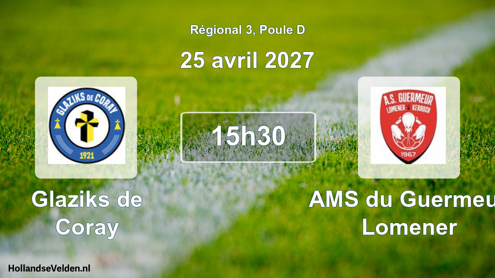 Scheduled Match: Glaziks de Coray - AMS du Guermeur Lomener (25 April 2027)