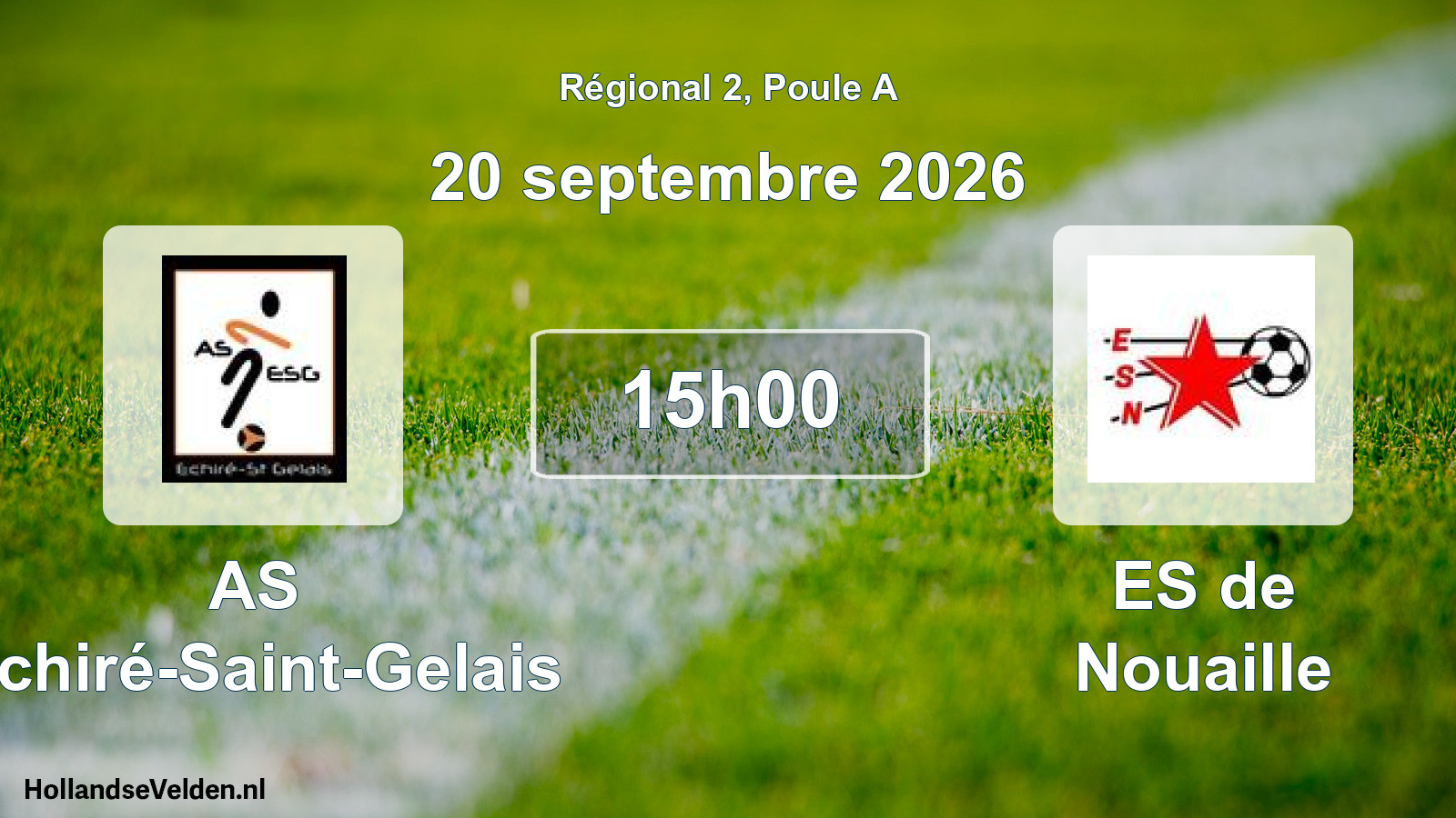 Match programmé: AS Echiré-Saint-Gelais - ES de Nouaille (20 septembre 2026)