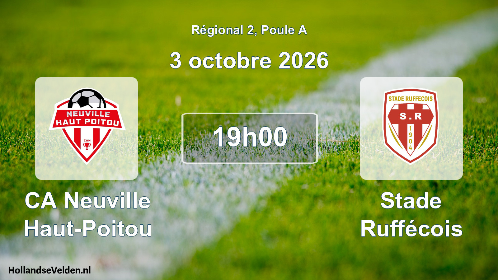 Match programmé: CA Neuville Haut-Poitou - Stade Ruffécois (3 octobre 2026)