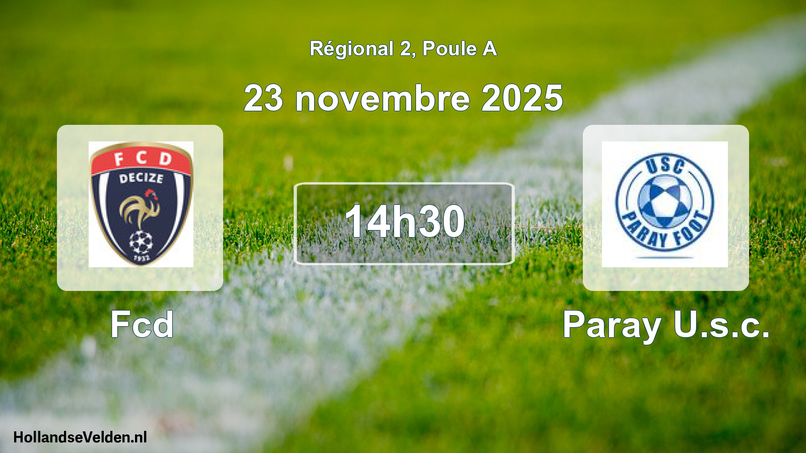Scheduled Match: Fcd - Paray U.s.c. (23 November 2025)