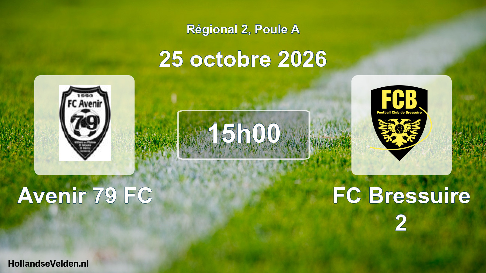 Scheduled Match: Avenir 79 FC - FC Bressuire 2 (25 October 2026)