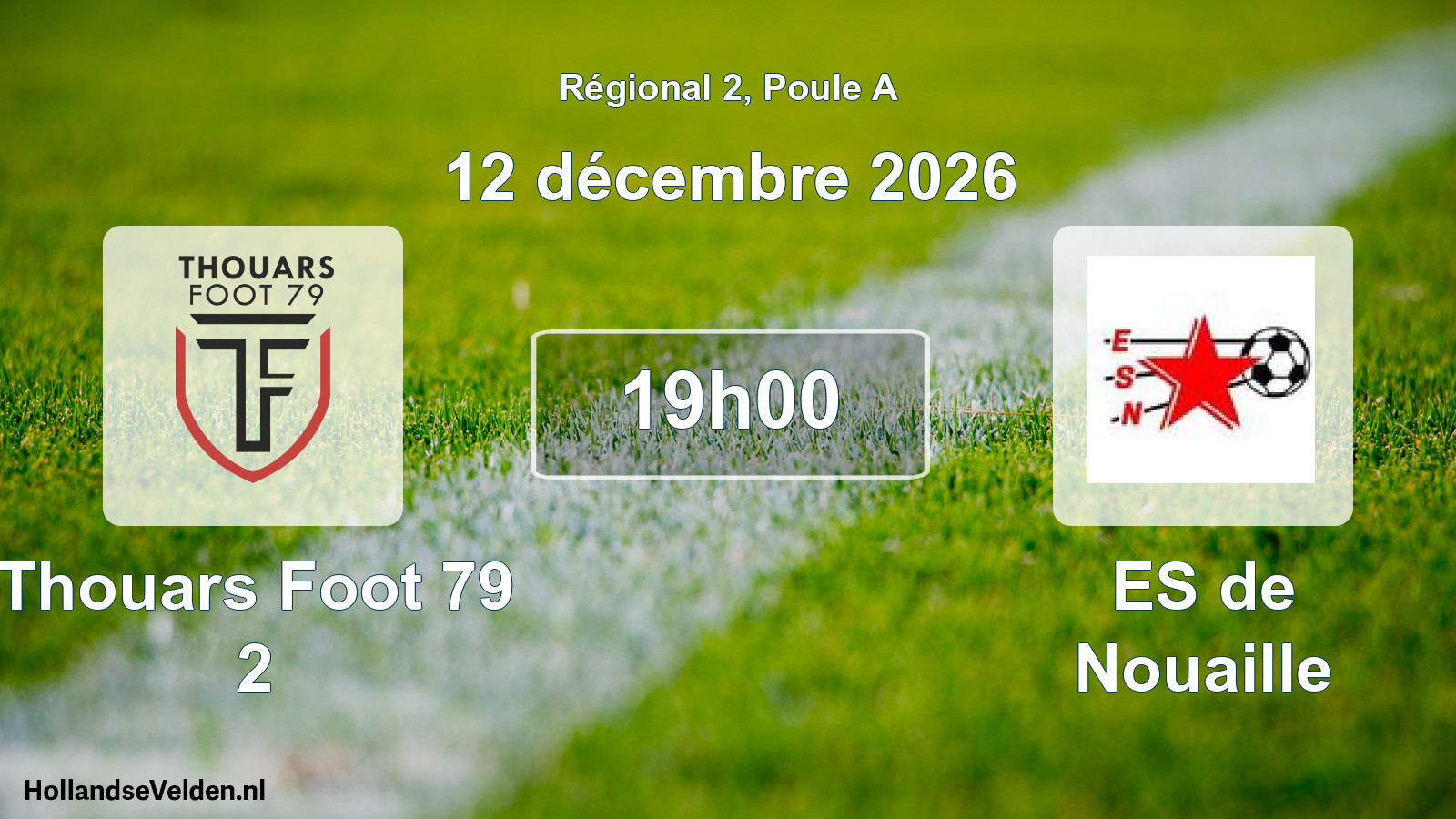 Match programmé: Thouars Foot 79 2 - ES de Nouaille (12 décembre 2026)
