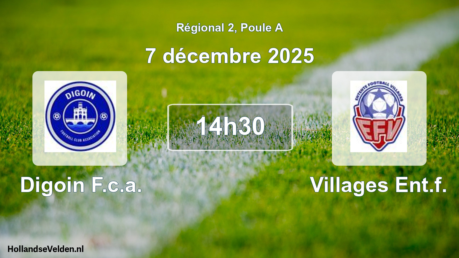 Scheduled Match: Digoin F.c.a. - Villages Ent.f. (7 December 2025)