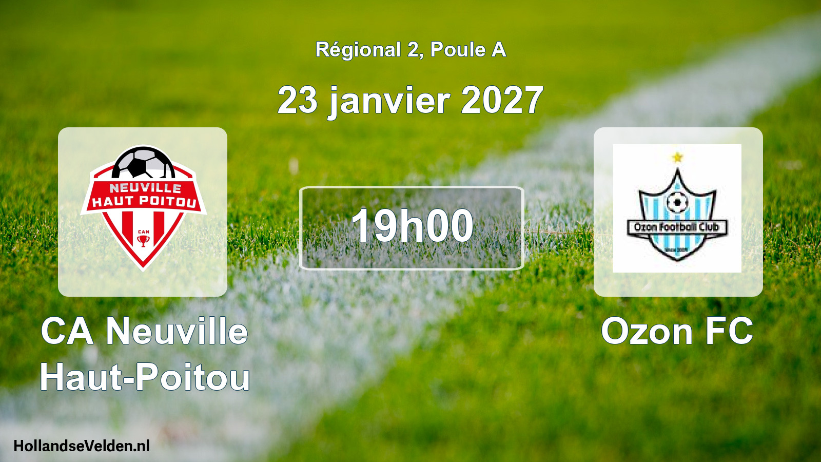 Match programmé: CA Neuville Haut-Poitou - Ozon FC (23 janvier 2027)