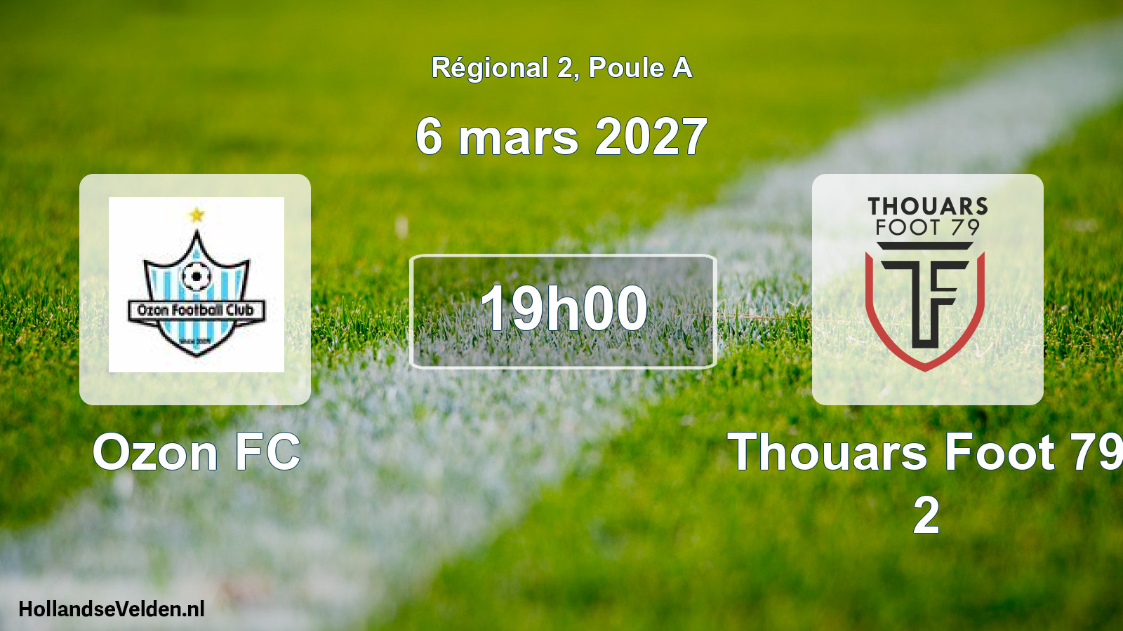 Match programmé: Ozon FC - Thouars Foot 79 2 (6 mars 2027)