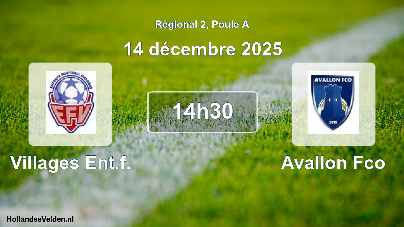Scheduled Match: Villages Ent.f. - Avallon Fco (14 December 2025)