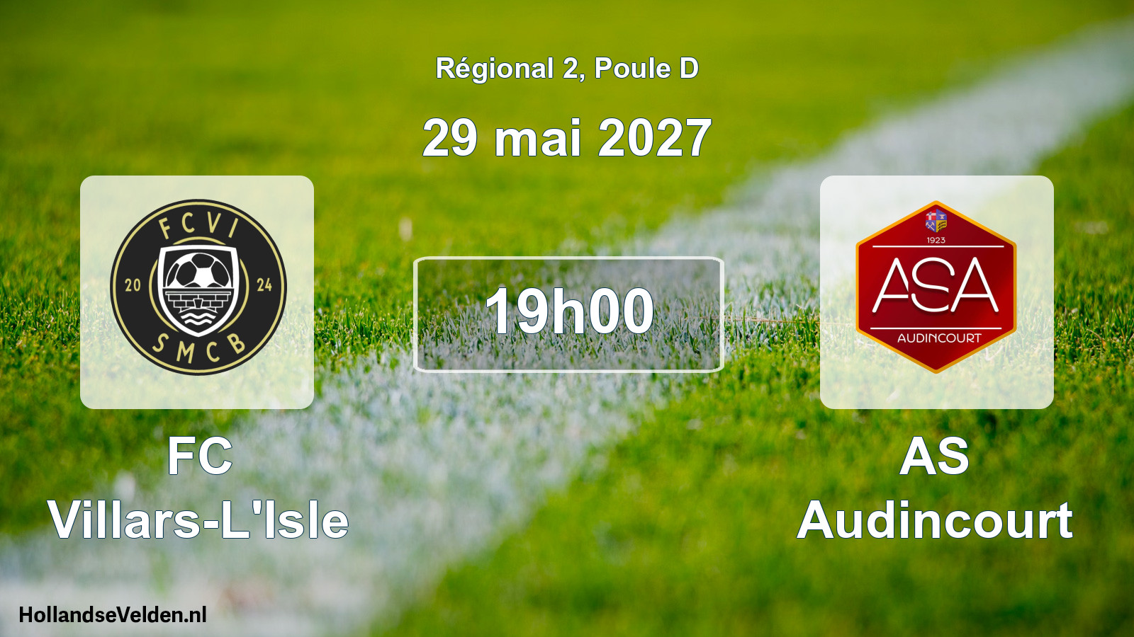 Scheduled Match: FC Villars-L'Isle - AS Audincourt (29 May 2027)