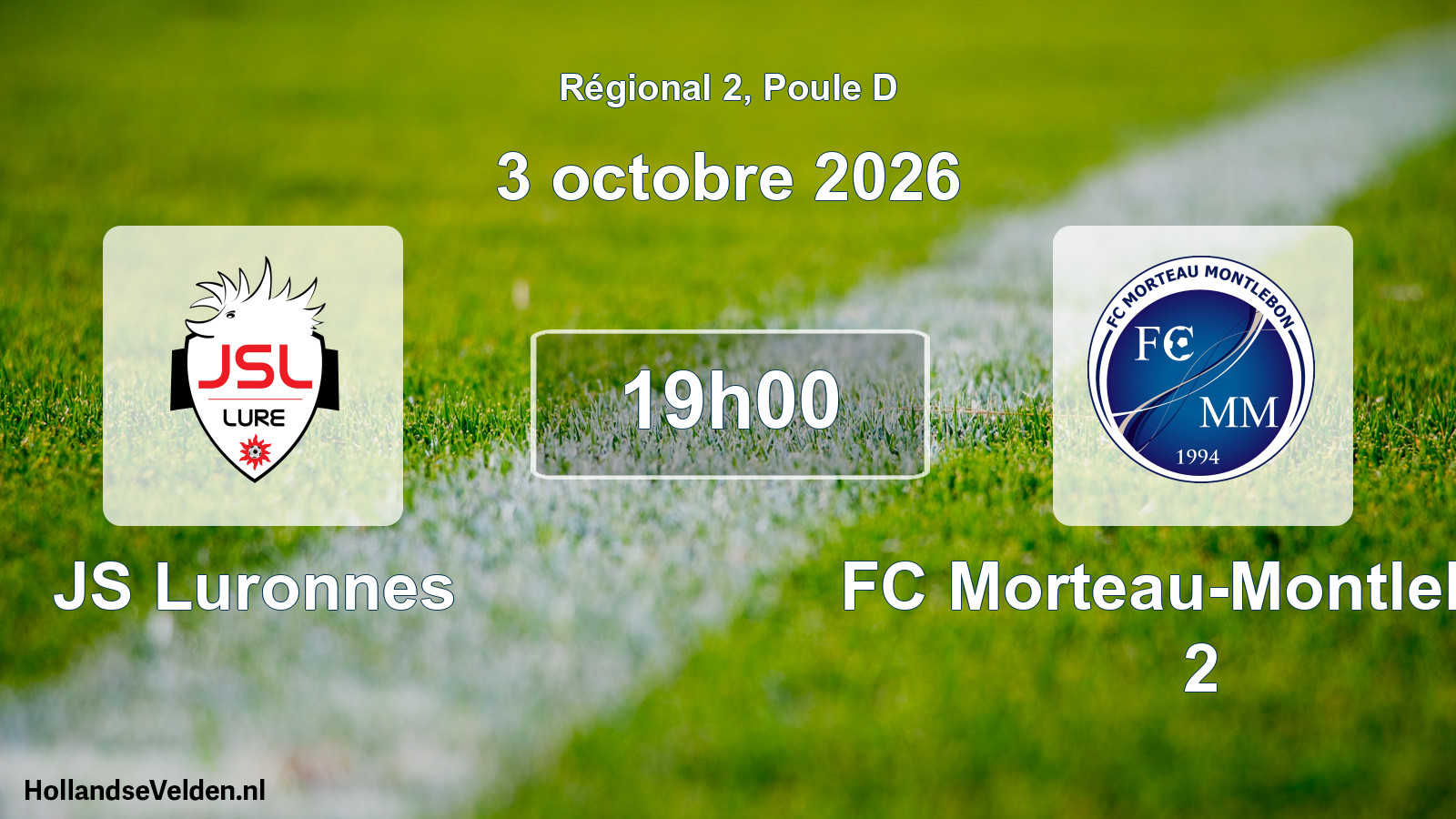 Scheduled Match: JS Luronnes - FC Morteau-Montlebon 2 (3 October 2026)