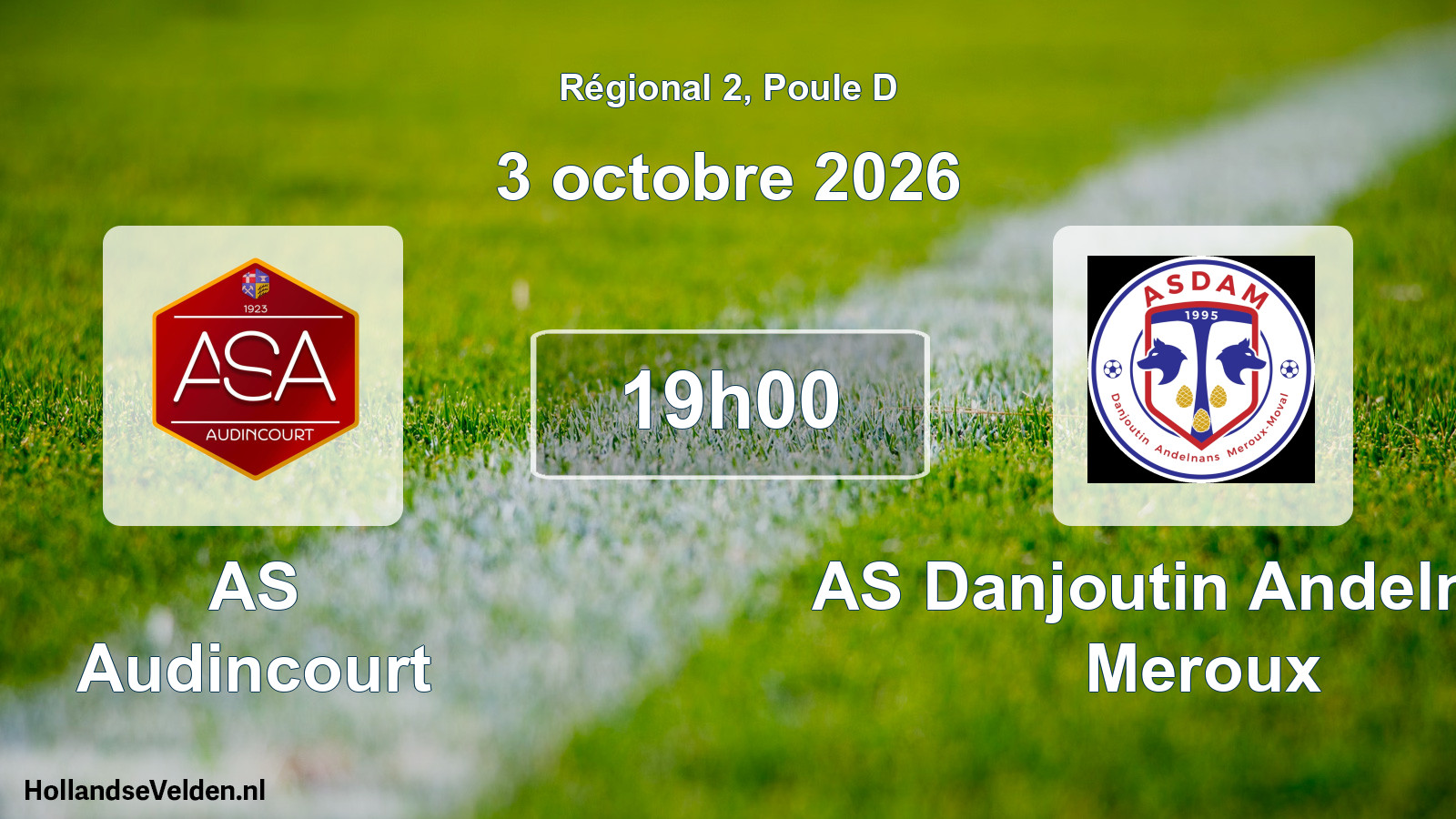 Scheduled Match: AS Audincourt - AS Danjoutin Andelnans Meroux (3 October 2026)