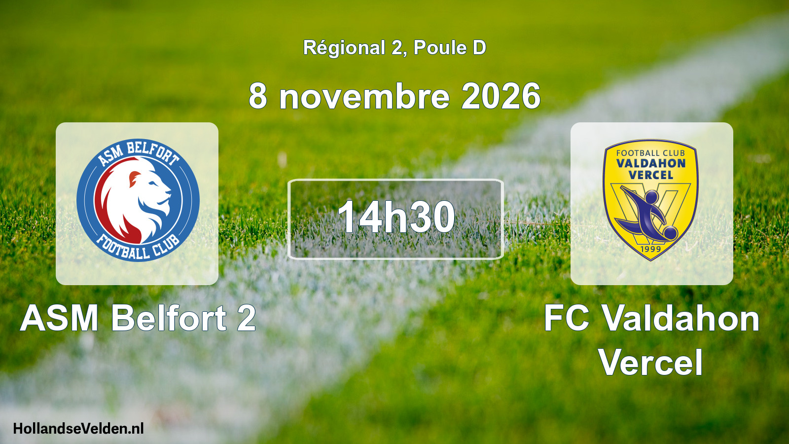 Scheduled Match: ASM Belfort 2 - FC Valdahon Vercel (8 November 2026)