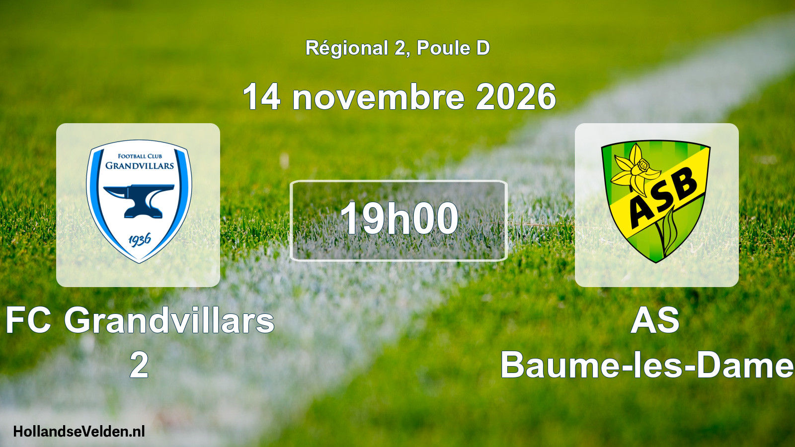 Scheduled Match: FC Grandvillars 2 - AS Baume-les-Dames (14 November 2026)
