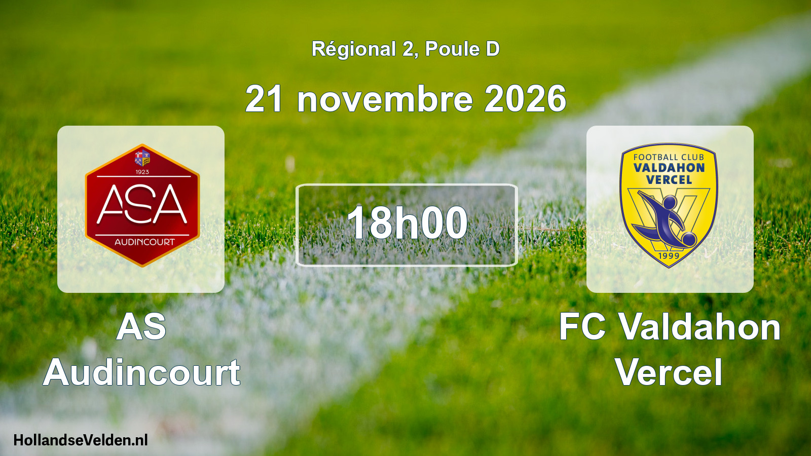 Scheduled Match: AS Audincourt - FC Valdahon Vercel (21 November 2026)