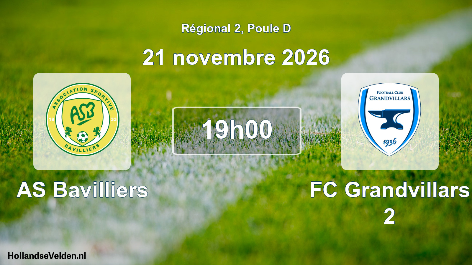Geplande wedstrijd: AS Bavilliers - FC Grandvillars 2 (21 november 2026)