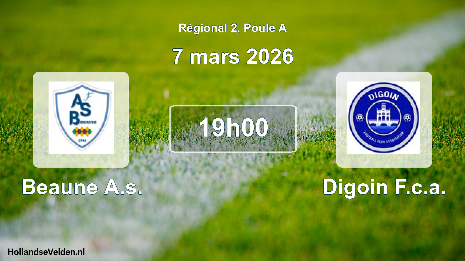 Scheduled Match: Beaune A.s. - Digoin F.c.a. (7 March 2026)
