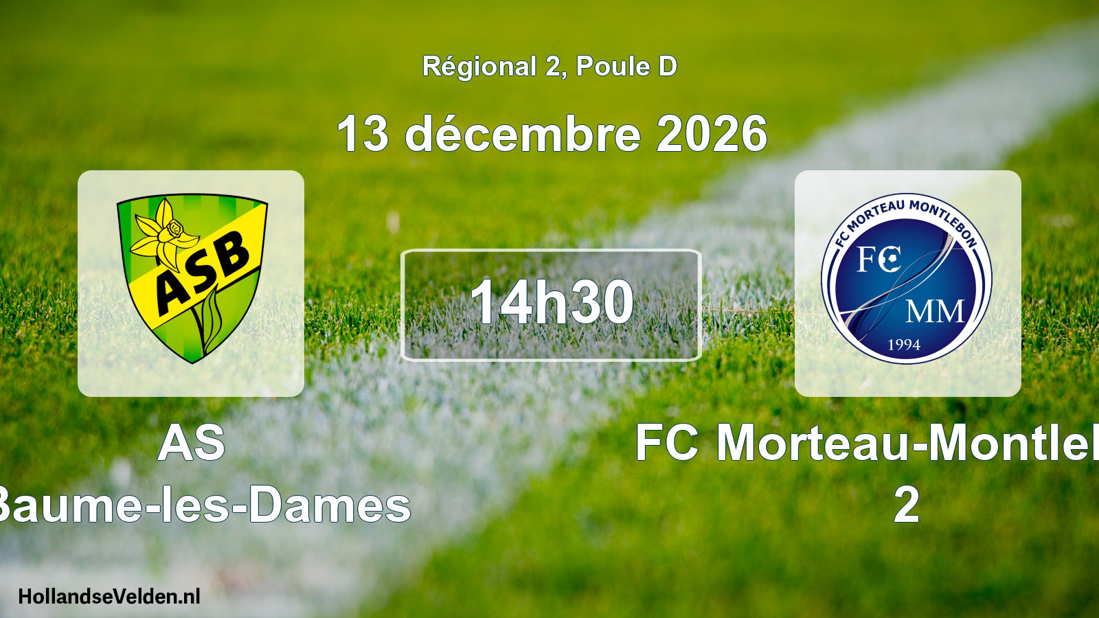 Scheduled Match: AS Baume-les-Dames - FC Morteau-Montlebon 2 (13 December 2026)