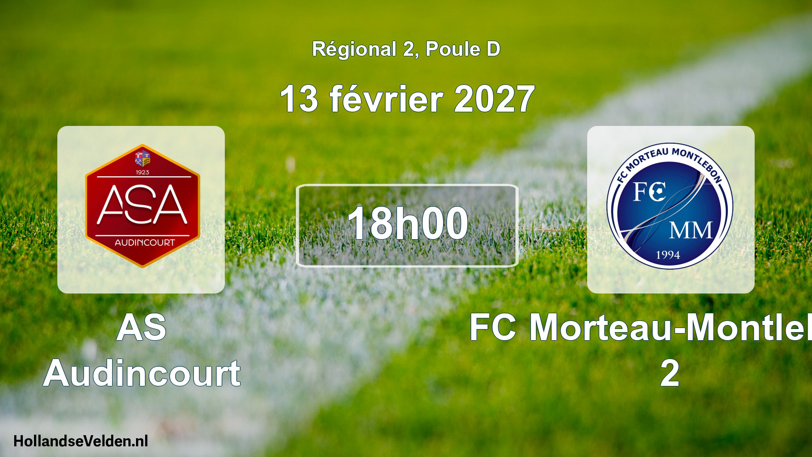 Scheduled Match: AS Audincourt - FC Morteau-Montlebon 2 (13 February 2027)