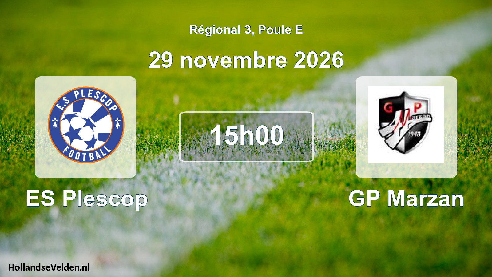 Scheduled Match: ES Plescop - GP Marzan (29 November 2026)