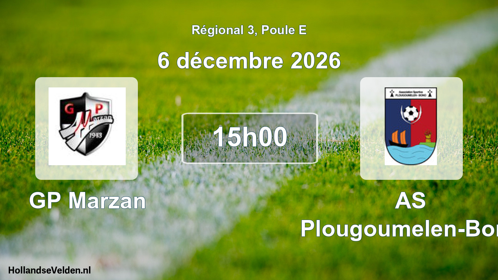 Scheduled Match: GP Marzan - AS Plougoumelen-Bono (6 December 2026)