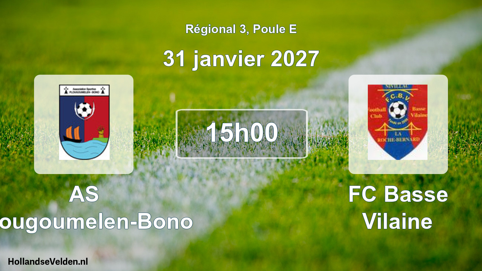 Scheduled Match: AS Plougoumelen-Bono - FC Basse Vilaine (31 January 2027)