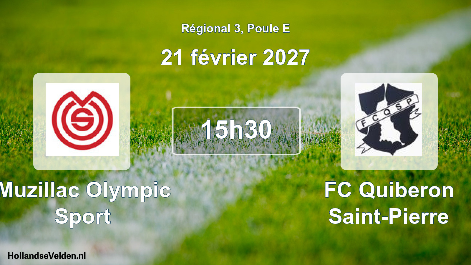 Scheduled Match: Muzillac Olympic Sport - FC Quiberon Saint-Pierre (21 February 2027)