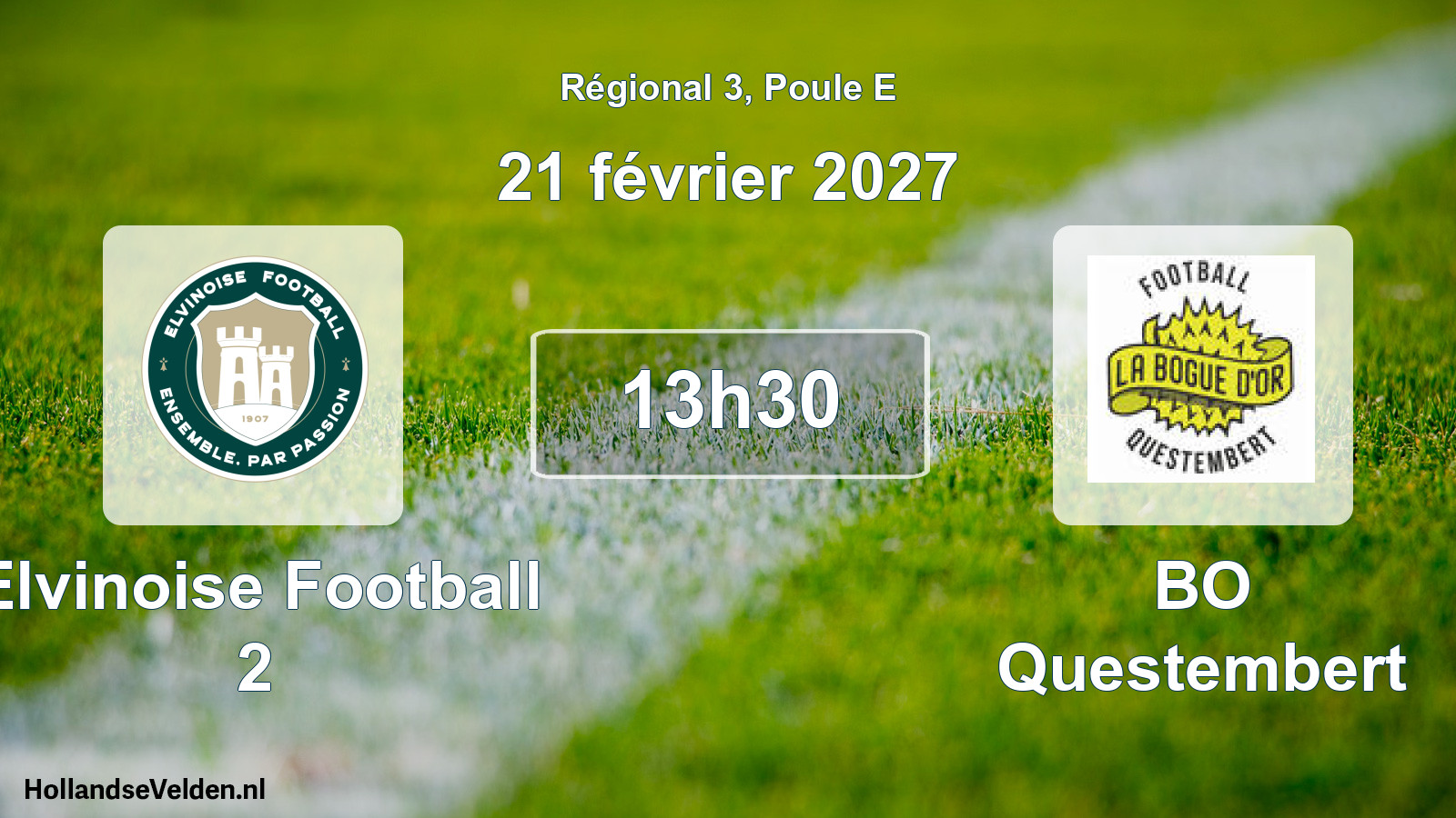 Scheduled Match: Elvinoise Football 2 - BO Questembert (21 February 2027)