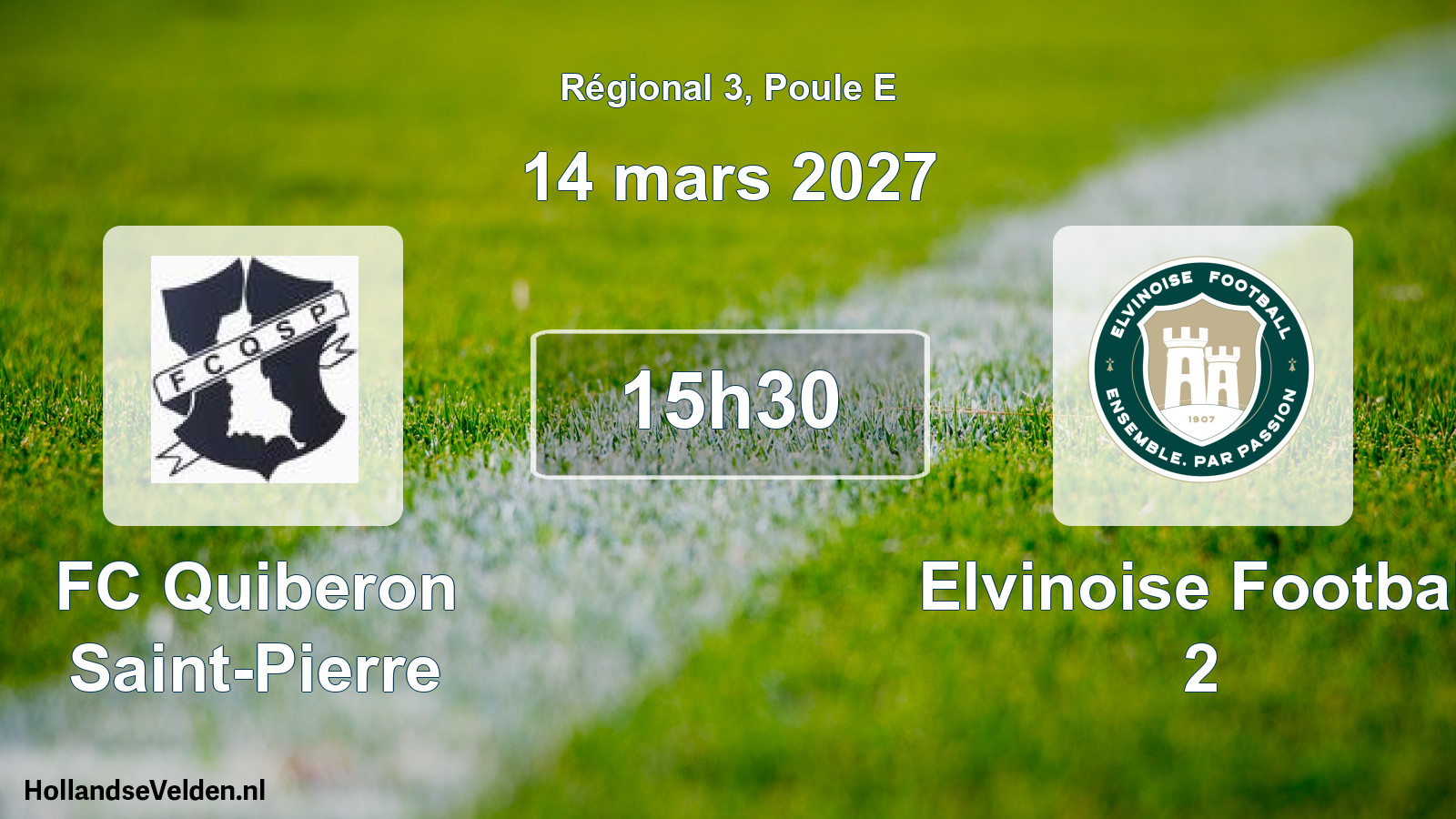 Scheduled Match: FC Quiberon Saint-Pierre - Elvinoise Football 2 (14 March 2027)
