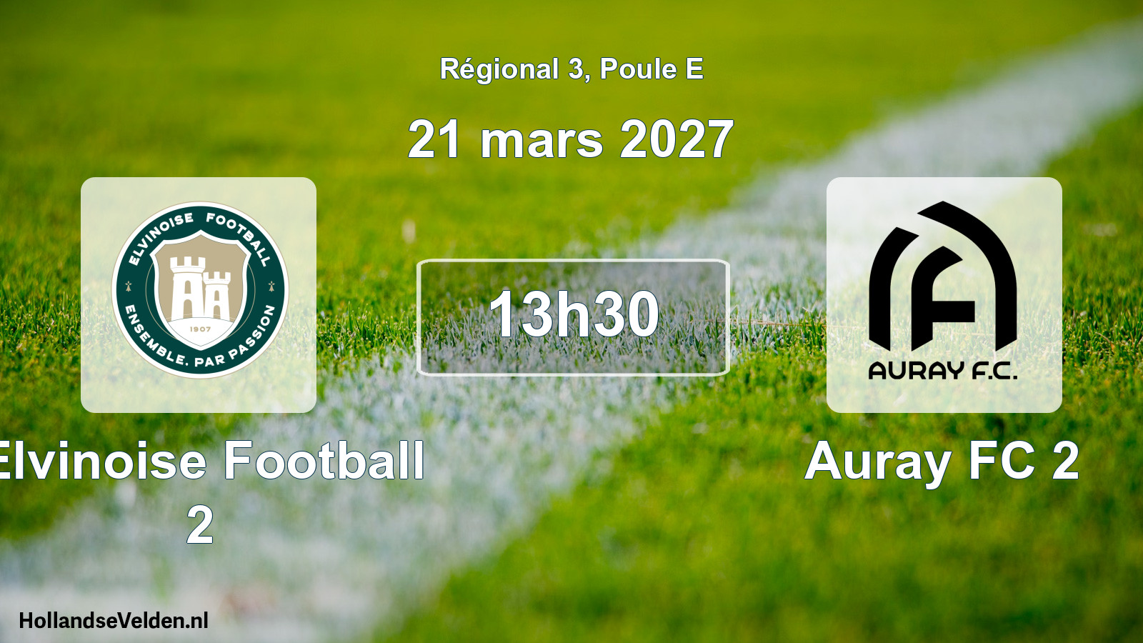 Scheduled Match: Elvinoise Football 2 - Auray FC 2 (21 March 2027)
