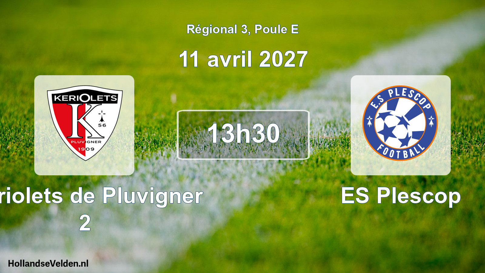 Match programmé: Keriolets de Pluvigner 2 - ES Plescop (11 avril 2027)