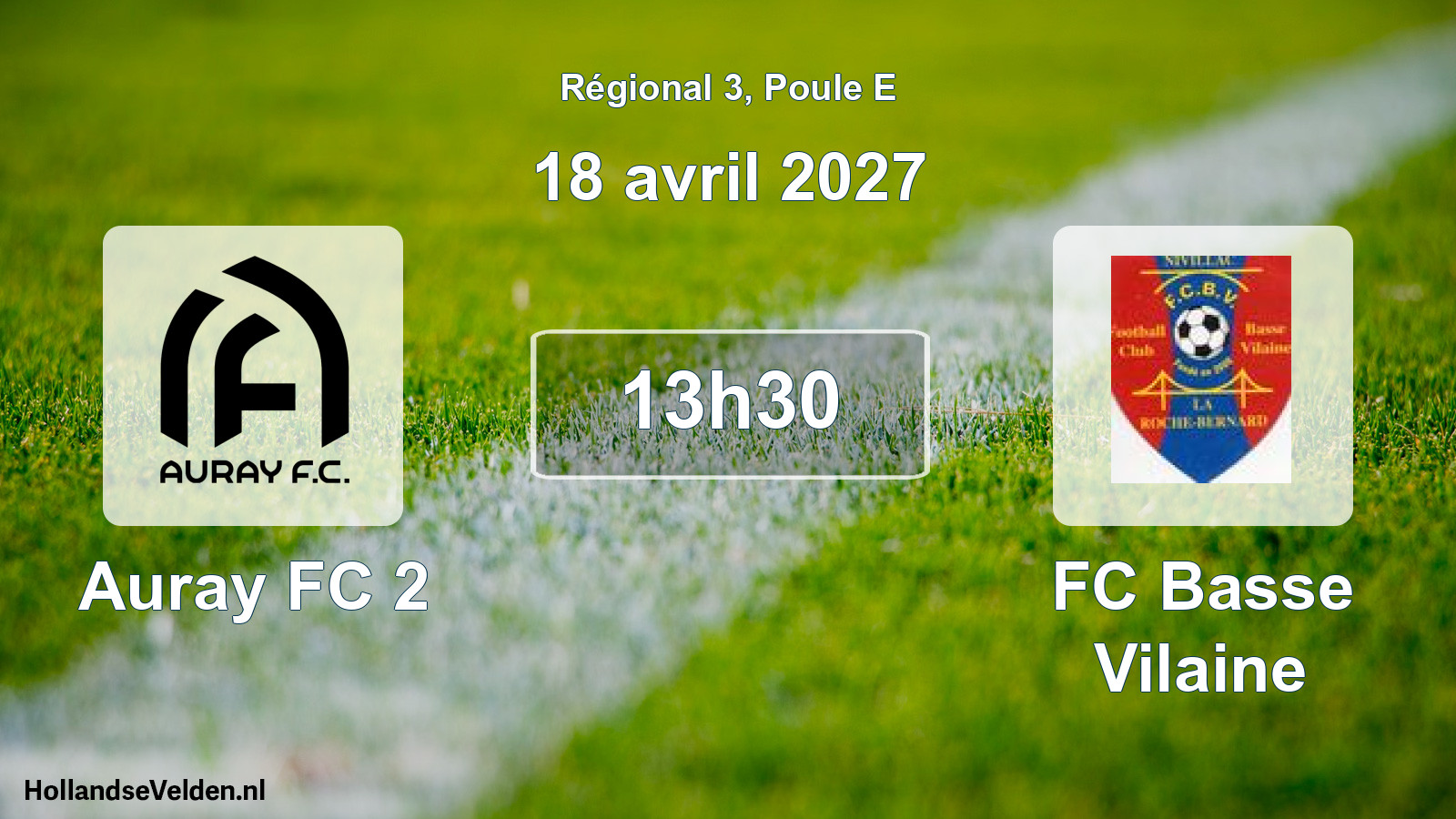 Scheduled Match: Auray FC 2 - FC Basse Vilaine (18 April 2027)