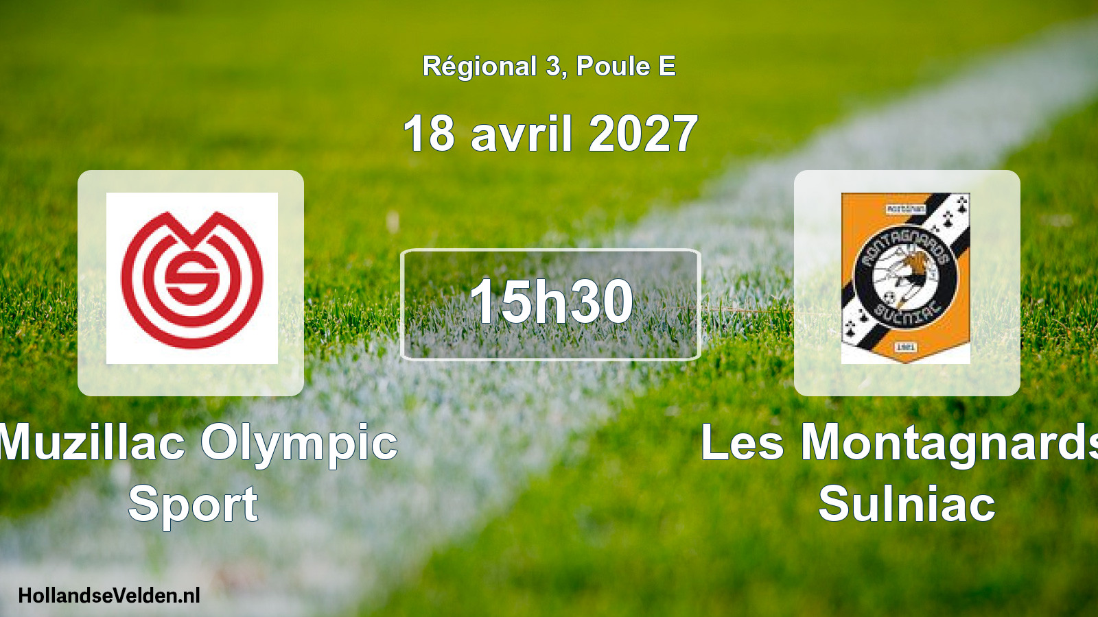 Scheduled Match: Muzillac Olympic Sport - Les Montagnards Sulniac (18 April 2027)