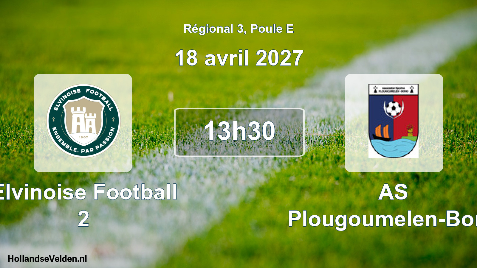 Scheduled Match: Elvinoise Football 2 - AS Plougoumelen-Bono (18 April 2027)