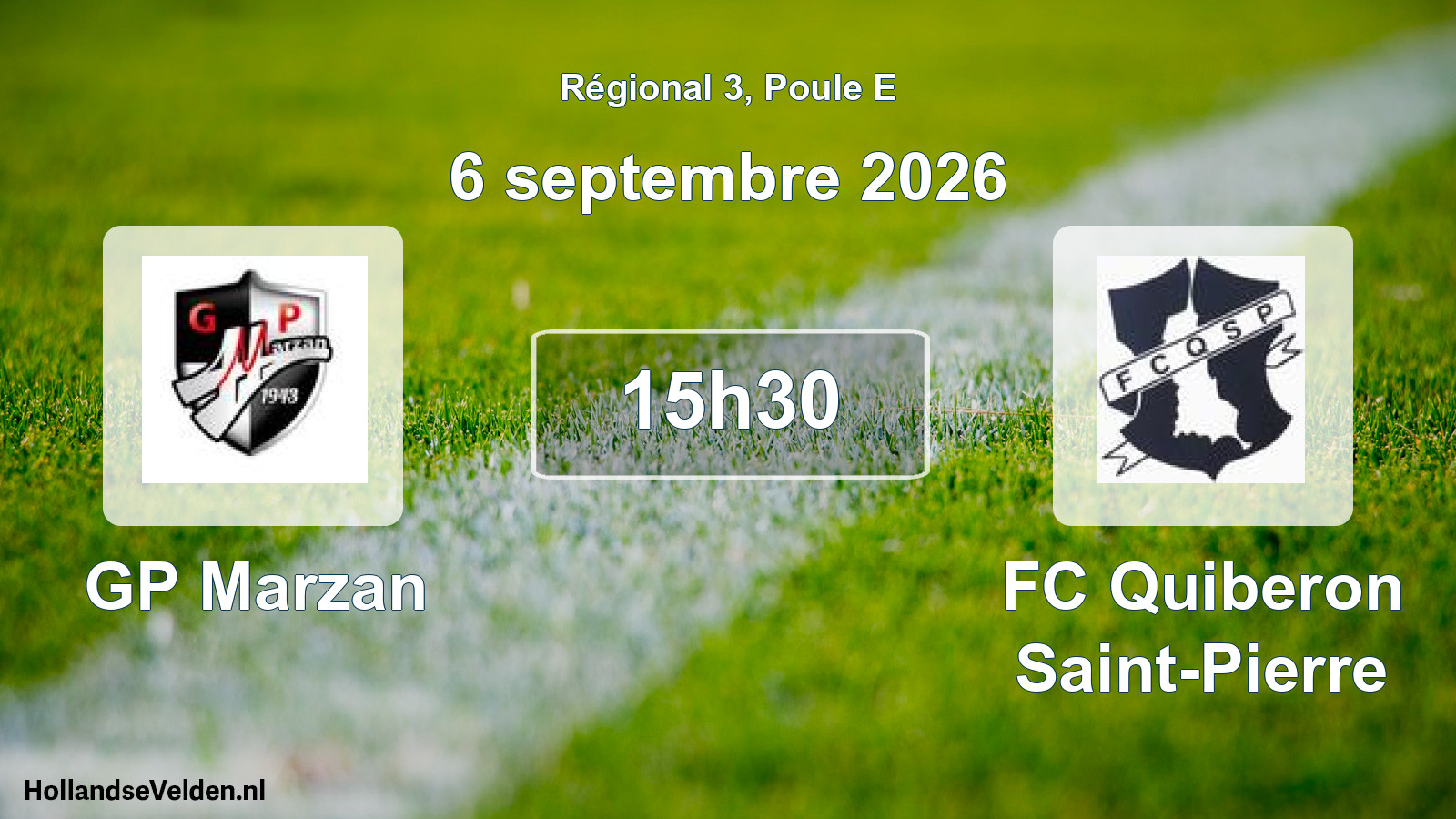 Scheduled Match: GP Marzan - FC Quiberon Saint-Pierre (6 September 2026)