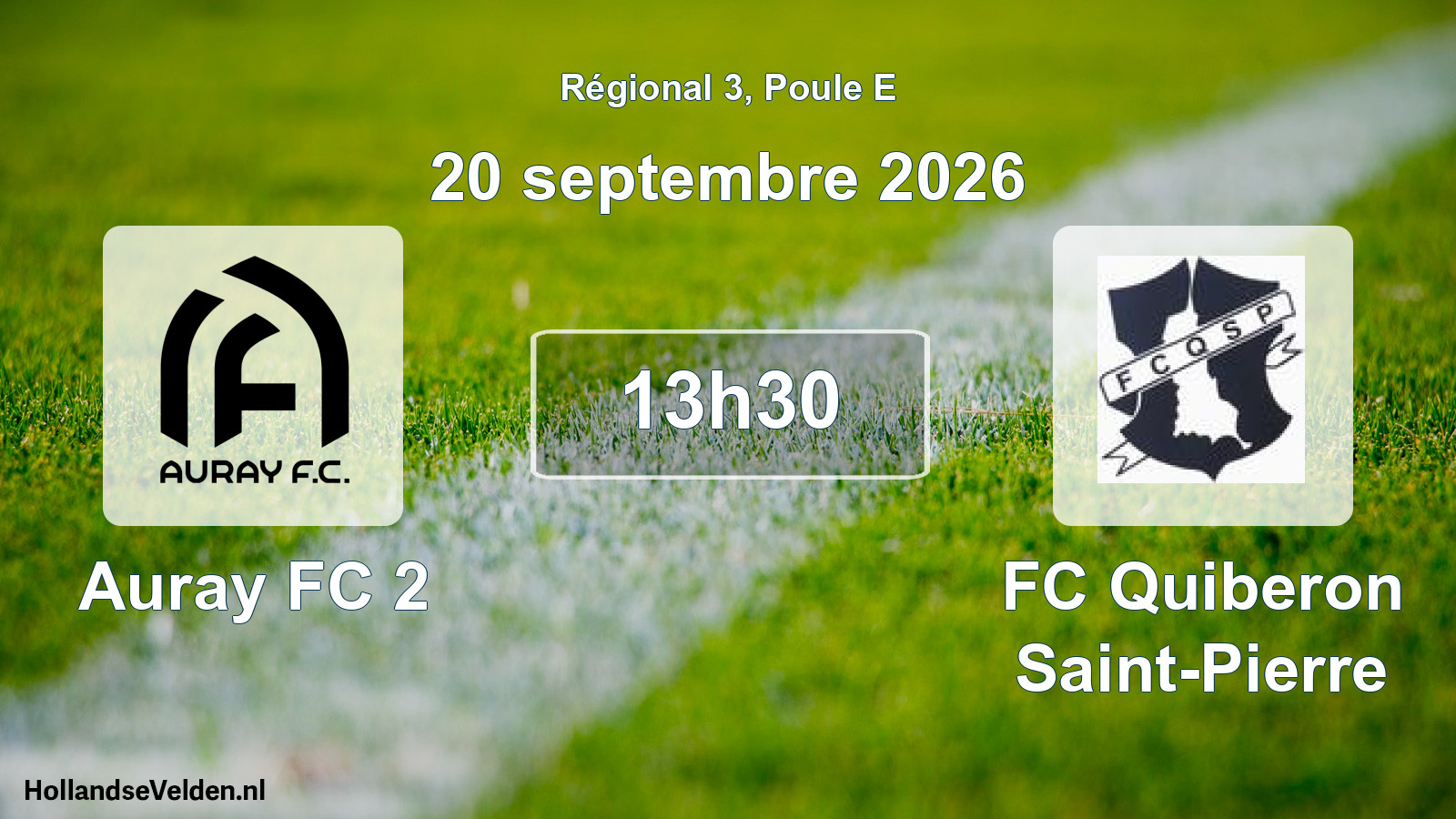 Scheduled Match: Auray FC 2 - FC Quiberon Saint-Pierre (20 September 2026)