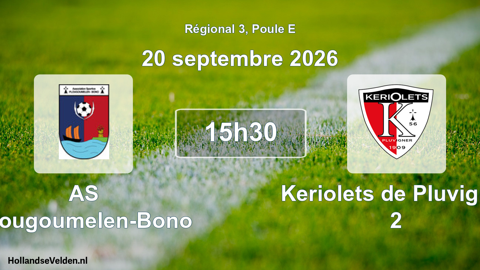 Scheduled Match: AS Plougoumelen-Bono - Keriolets de Pluvigner 2 (20 September 2026)