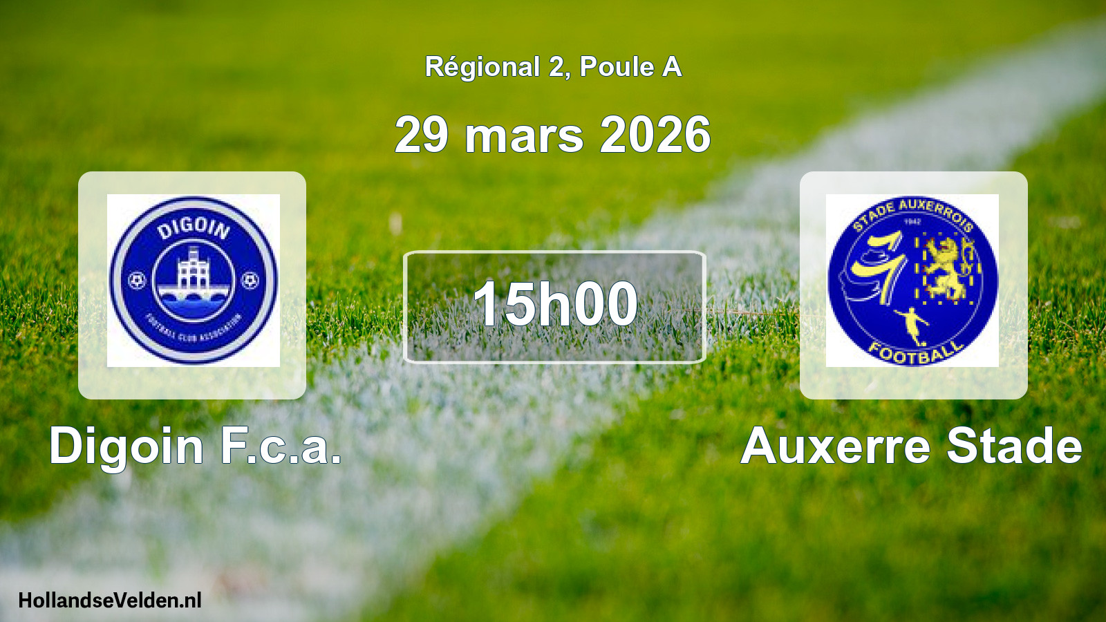 Scheduled Match: Digoin F.c.a. - Auxerre Stade (29 March 2026)