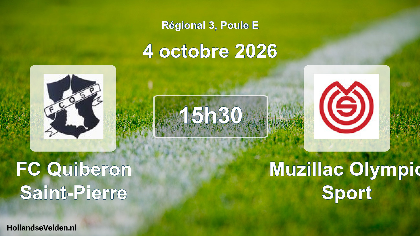 Scheduled Match: FC Quiberon Saint-Pierre - Muzillac Olympic Sport (4 October 2026)