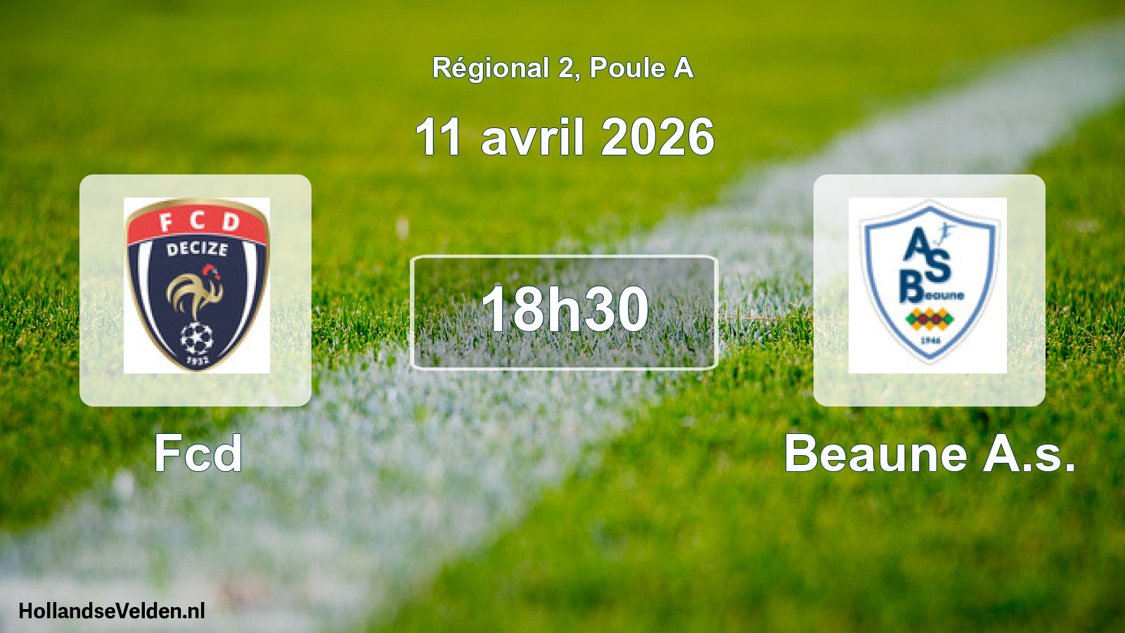 Geplande wedstrijd: Fcd - Beaune A.s. (11 avril 2026)