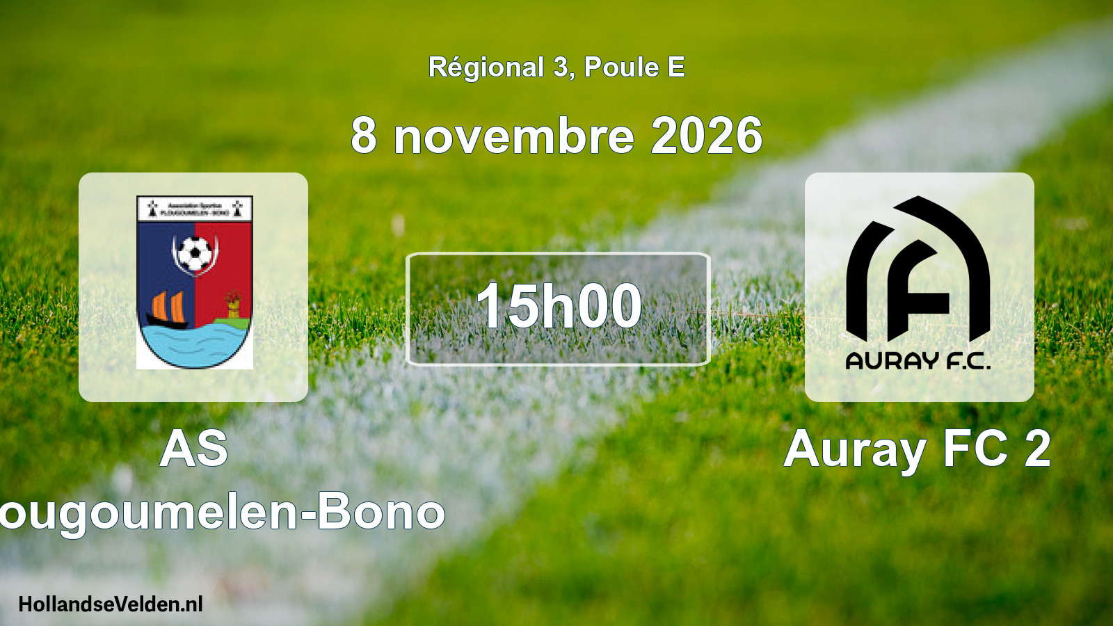 Scheduled Match: AS Plougoumelen-Bono - Auray FC 2 (8 November 2026)