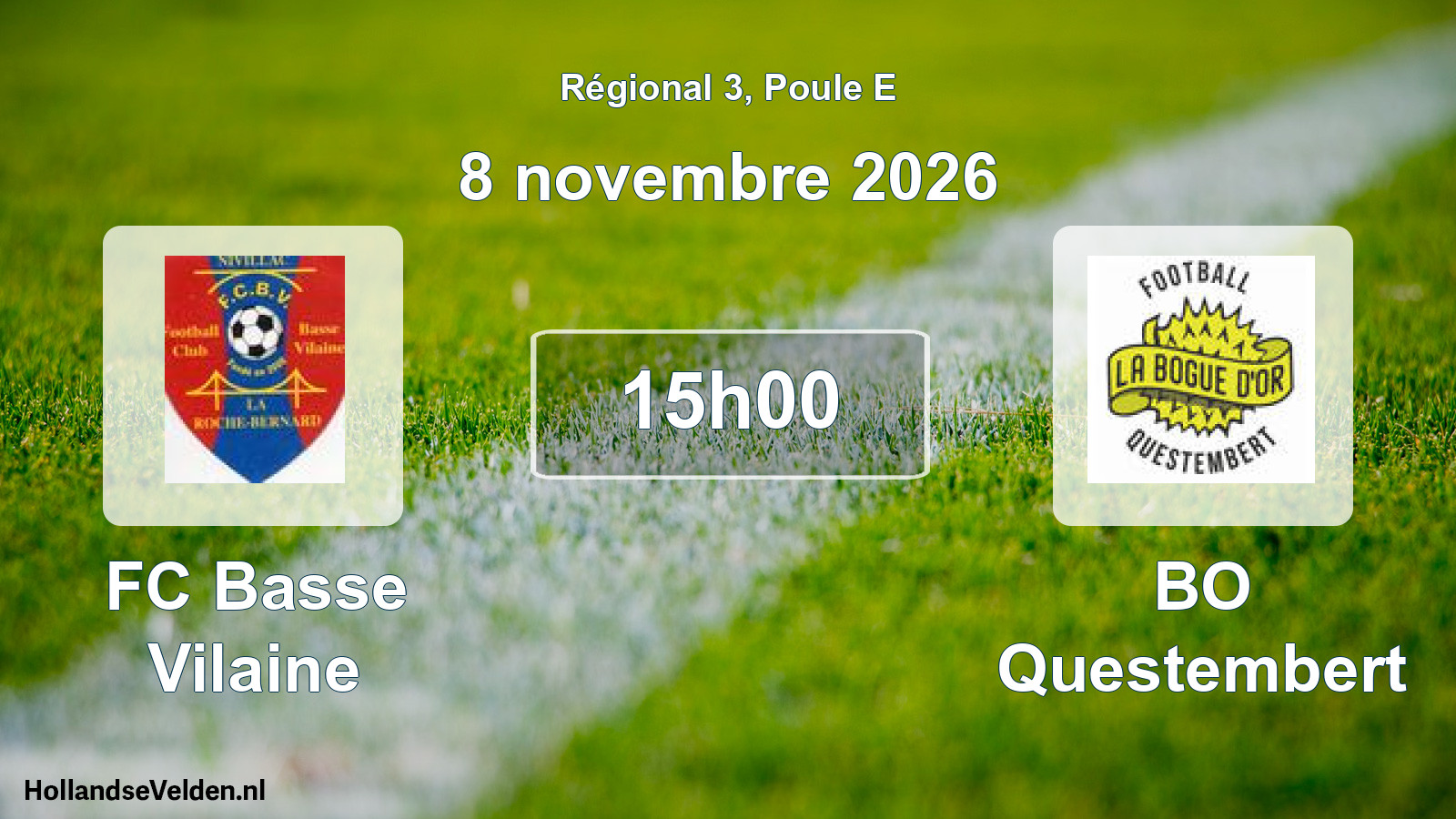 Scheduled Match: FC Basse Vilaine - BO Questembert (8 November 2026)