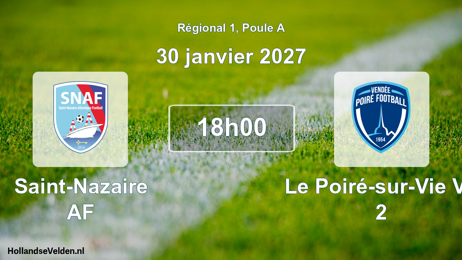 Scheduled Match: Saint-Nazaire AF - Le Poiré-sur-Vie VF 2 (30 January 2027)