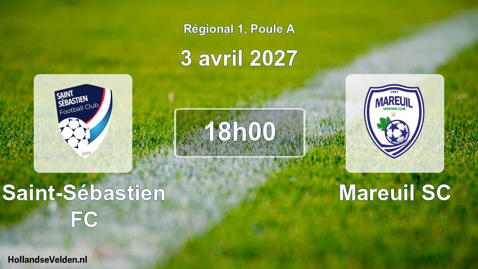 Scheduled Match: Saint-Sébastien FC - Mareuil SC (3 April 2027)