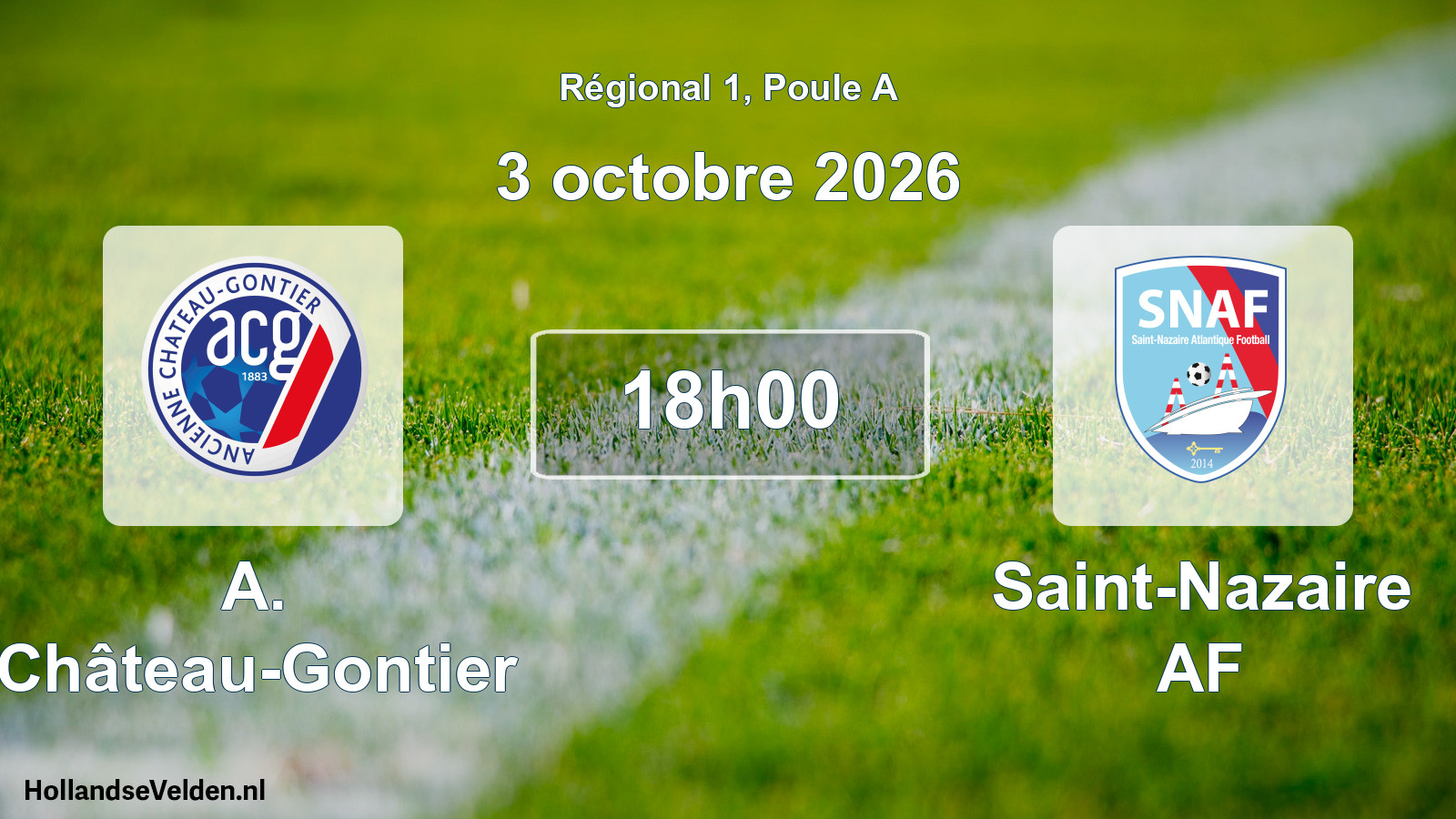 Scheduled Match: A. Château-Gontier - Saint-Nazaire AF (3 October 2026)