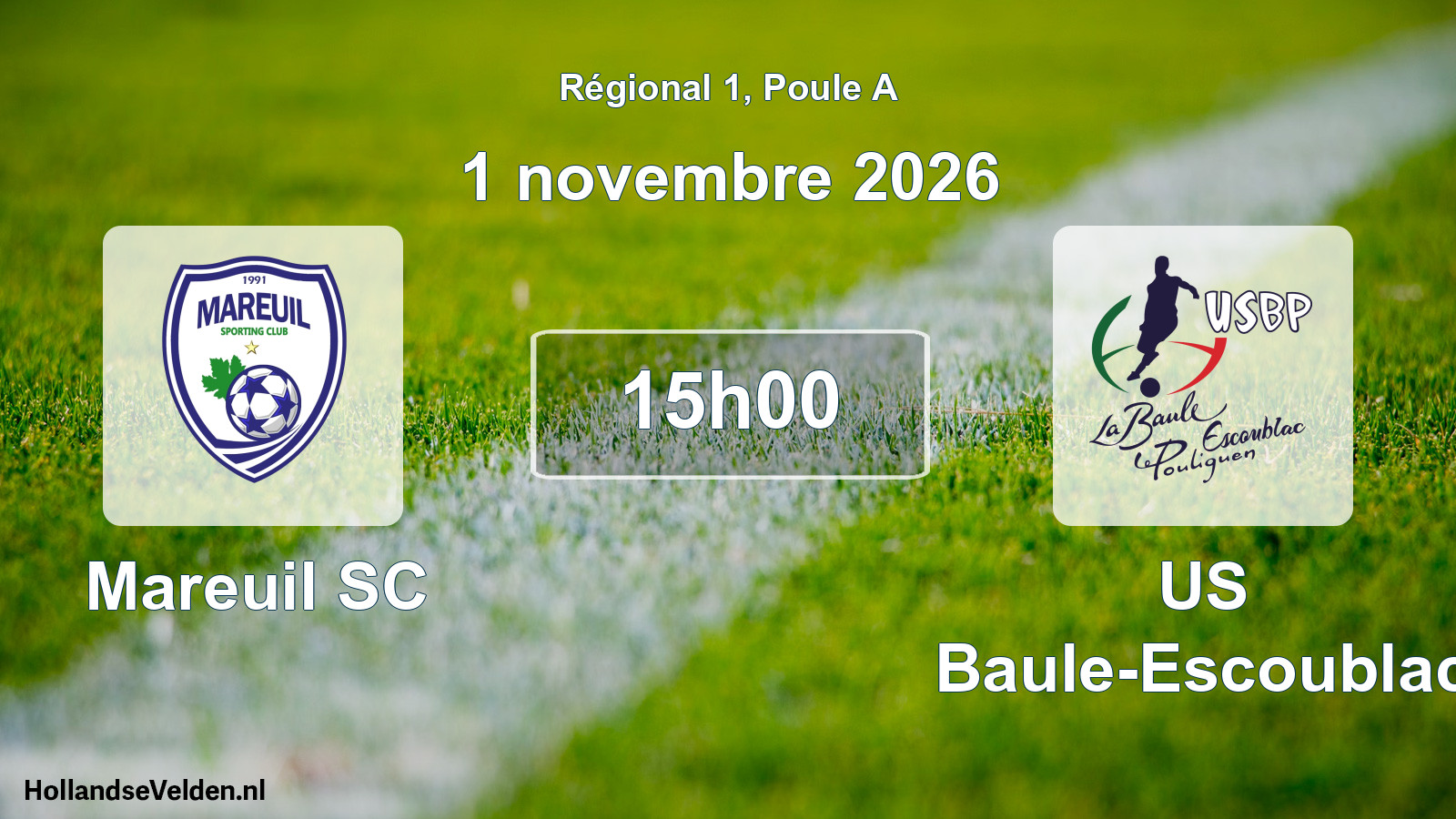 Scheduled Match: Mareuil SC - US Baule-Escoublac (1 November 2026)