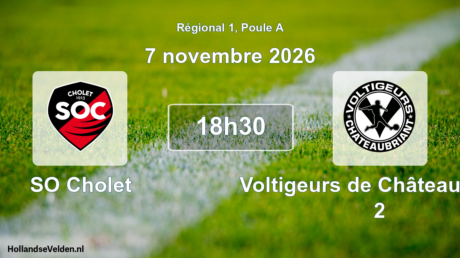 Match programmé: SO Cholet - Voltigeurs de Châteaubriant 2 (7 novembre 2026)
