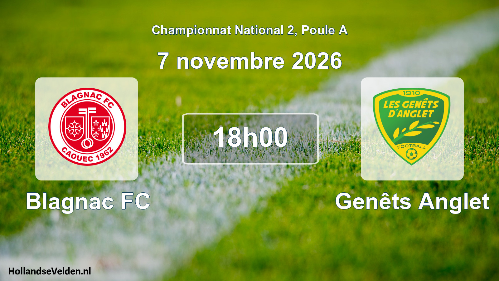 Scheduled Match: Blagnac FC - Genêts Anglet (7 November 2026)