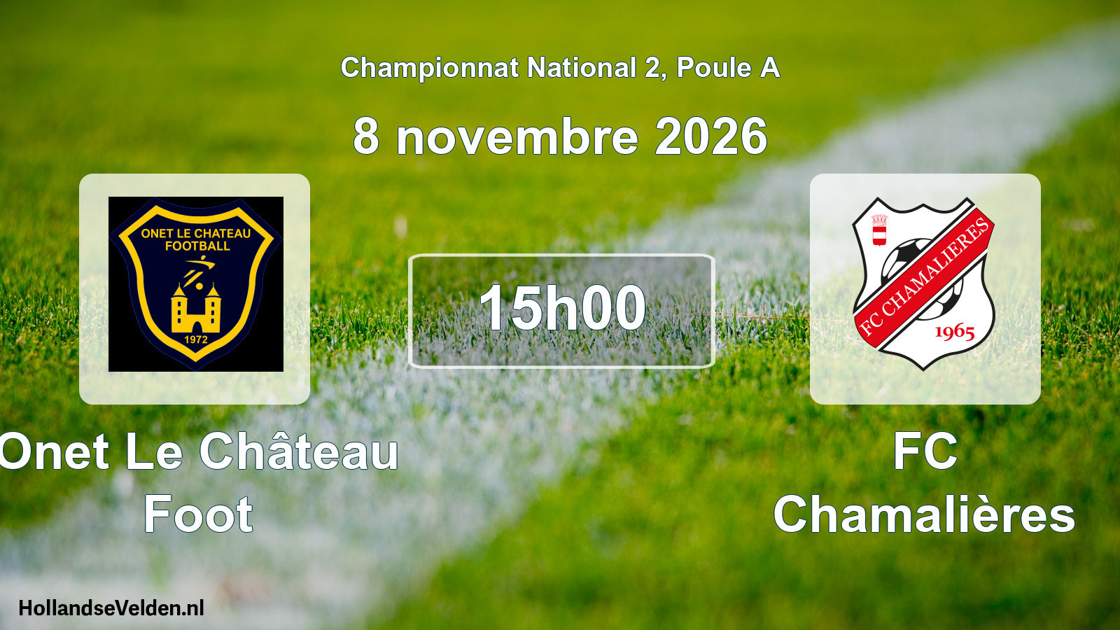 Scheduled Match: Onet Le Château Foot - FC Chamalières (8 November 2026)