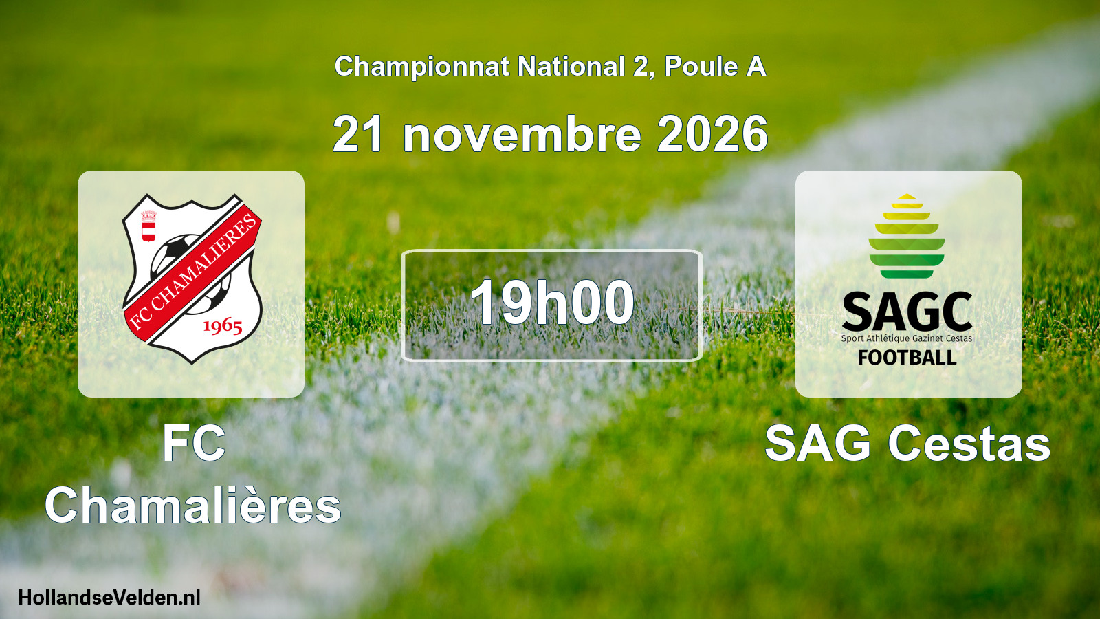 Scheduled Match: FC Chamalières - SAG Cestas (21 November 2026)