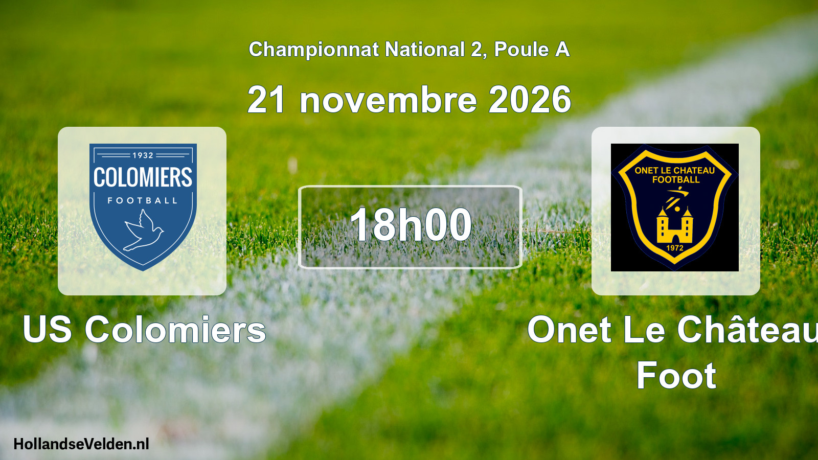 Scheduled Match: US Colomiers - Onet Le Château Foot (21 November 2026)