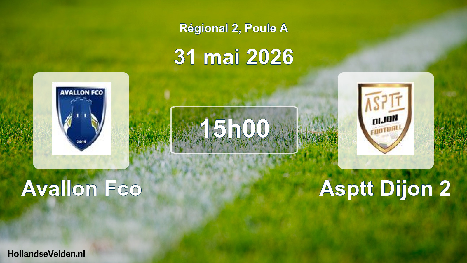 Scheduled Match: Avallon Fco - Asptt Dijon 2 (31 May 2026)