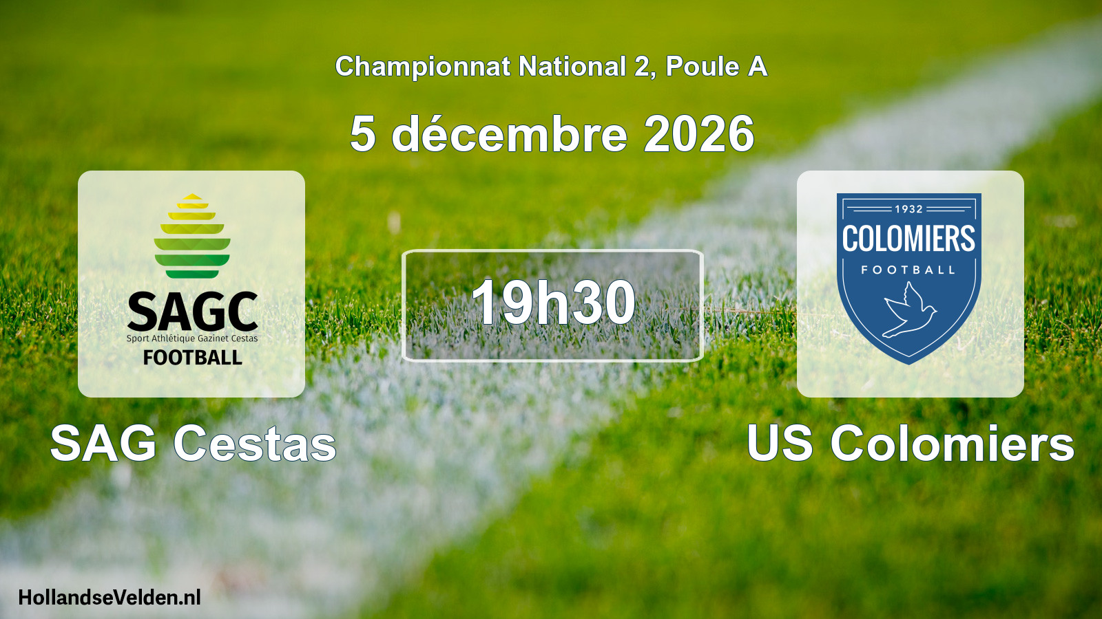 Scheduled Match: SAG Cestas - US Colomiers (5 December 2026)